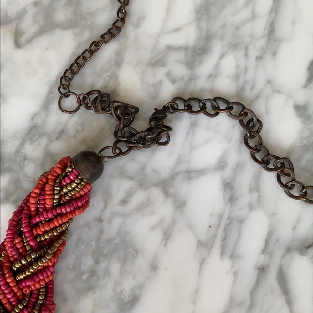 beaded statement necklace - Picture 2 of 5